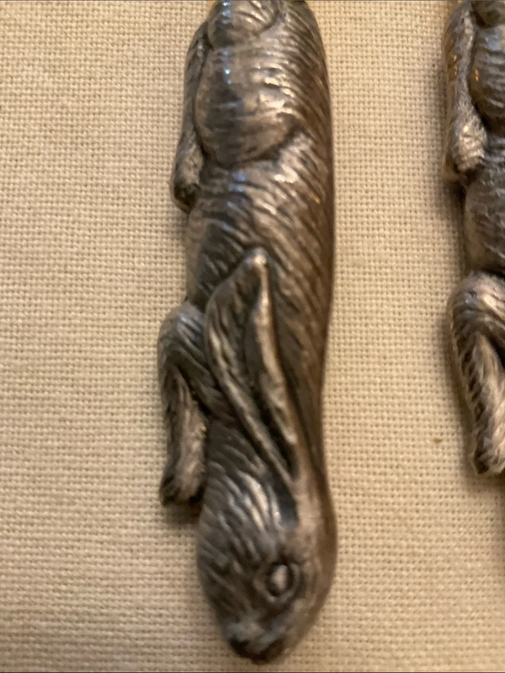 Set of 4 pewter BUNNY spreaders.  Great for Entertaining!  5”Stainless, like new